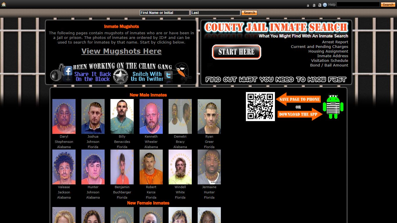 Recent Arrest Mugshots And Inmate Search - County Jail Inmate Search